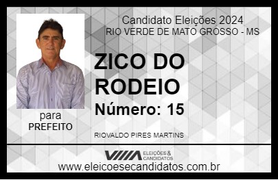 Candidato ZICO DO RODEIO 2024 - RIO VERDE DE MATO GROSSO - Eleições