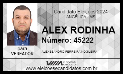 Candidato ALEX RODINHA 2024 - ANGÉLICA - Eleições