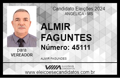 Candidato ALMIR FAGUNDES 2024 - ANGÉLICA - Eleições