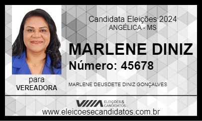 Candidato MARLENE DINIZ 2024 - ANGÉLICA - Eleições