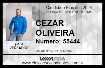 Candidato CEZAR OLIVEIRA 2024 - GLÓRIA DE DOURADOS - Eleições