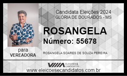 Candidato ROSANGELA 2024 - GLÓRIA DE DOURADOS - Eleições