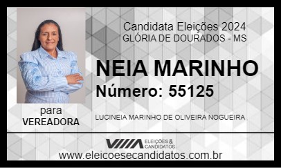 Candidato NEIA MARINHO 2024 - GLÓRIA DE DOURADOS - Eleições