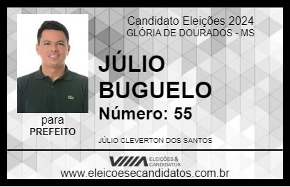 Candidato JÚLIO BUGUELO 2024 - GLÓRIA DE DOURADOS - Eleições