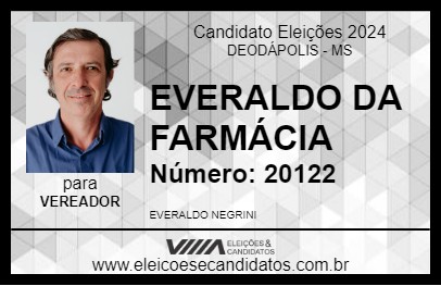 Candidato EVERALDO DA FARMÁCIA 2024 - DEODÁPOLIS - Eleições