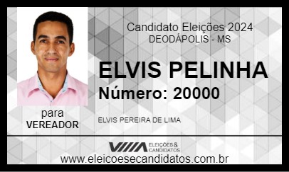 Candidato ELVIS PELINHA 2024 - DEODÁPOLIS - Eleições