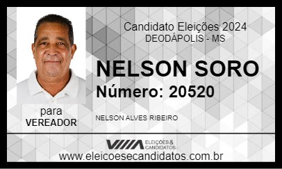 Candidato NELSON SORO 2024 - DEODÁPOLIS - Eleições