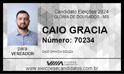 Candidato CAIO GRACIA 2024 - GLÓRIA DE DOURADOS - Eleições