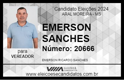 Candidato EMERSON SANCHES 2024 - ARAL MOREIRA - Eleições