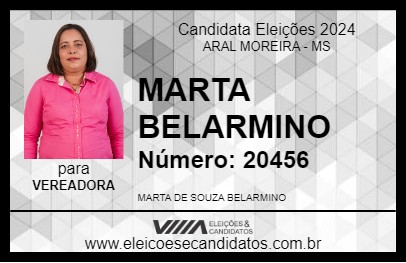 Candidato MARTA BELARMINO 2024 - ARAL MOREIRA - Eleições