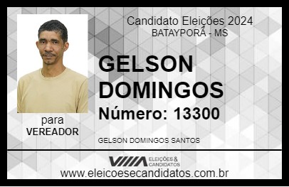 Candidato GELSON DOMINGOS 2024 - BATAYPORÃ - Eleições