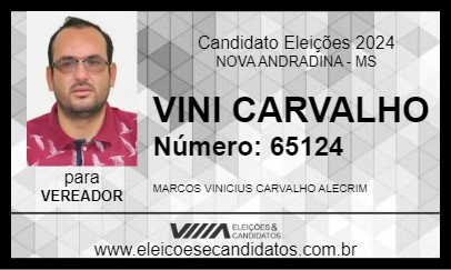 Candidato VINI CARVALHO 2024 - NOVA ANDRADINA - Eleições