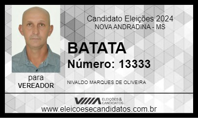 Candidato BATATA 2024 - NOVA ANDRADINA - Eleições