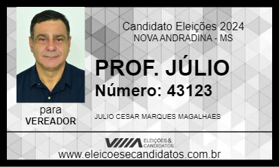 Candidato PROF. JÚLIO 2024 - NOVA ANDRADINA - Eleições