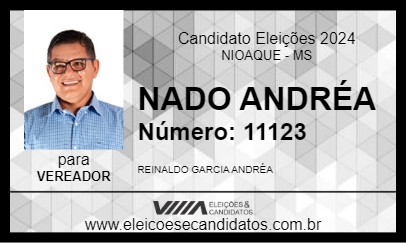 Candidato NADO ANDRÉA 2024 - NIOAQUE - Eleições