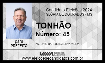 Candidato TONHÃO 2024 - GLÓRIA DE DOURADOS - Eleições