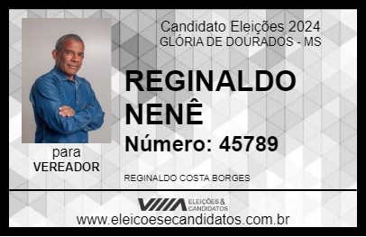 Candidato REGINALDO NENÊ 2024 - GLÓRIA DE DOURADOS - Eleições