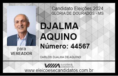 Candidato DJALMA AQUINO 2024 - GLÓRIA DE DOURADOS - Eleições