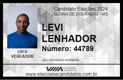 Candidato LEVI LENHADOR 2024 - GLÓRIA DE DOURADOS - Eleições