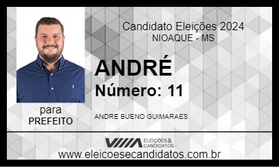 Candidato ANDRÉ 2024 - NIOAQUE - Eleições