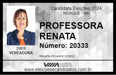 Candidato PROFESSORA RENATA 2024 - NIOAQUE - Eleições