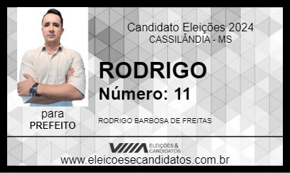 Candidato RODRIGO 2024 - CASSILÂNDIA - Eleições