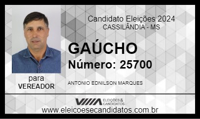 Candidato GAÚCHO 2024 - CASSILÂNDIA - Eleições