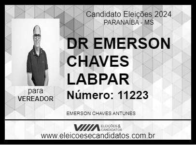 Candidato DR EMERSON CHAVES LABPAR 2024 - PARANAÍBA - Eleições