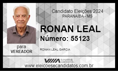 Candidato RONAN LEAL 2024 - PARANAÍBA - Eleições