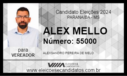 Candidato ALEX MELO 2024 - PARANAÍBA - Eleições