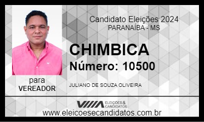 Candidato CHIMBICA 2024 - PARANAÍBA - Eleições