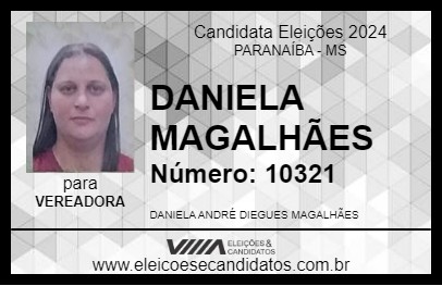 Candidato DANIELA MAGALHÃES 2024 - PARANAÍBA - Eleições