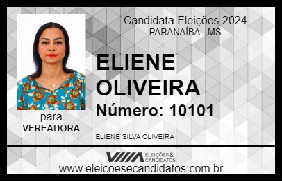 Candidato ELIENE OLIVEIRA 2024 - PARANAÍBA - Eleições