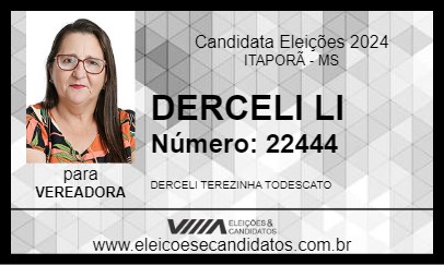 Candidato DERCELI LI 2024 - ITAPORÃ - Eleições