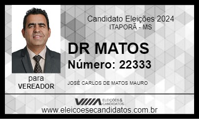 Candidato DR MATOS 2024 - ITAPORÃ - Eleições