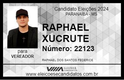 Candidato RAPHAEL XUCRUTE 2024 - PARANAÍBA - Eleições