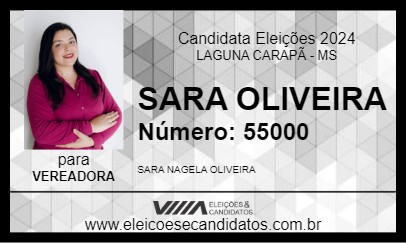 Candidato SARA OLIVEIRA 2024 - LAGUNA CARAPÃ - Eleições