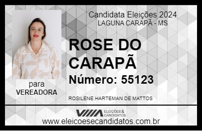 Candidato ROSE DO CARAPÃ 2024 - LAGUNA CARAPÃ - Eleições