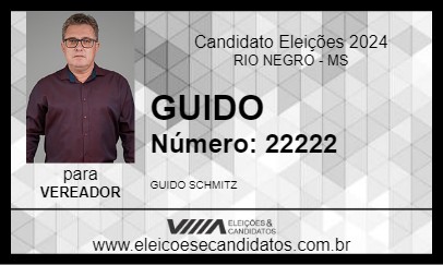 Candidato GUIDO 2024 - RIO NEGRO - Eleições