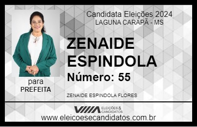 Candidato ZENAIDE ESPINDOLA 2024 - LAGUNA CARAPÃ - Eleições