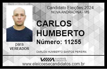 Candidato CARLOS HUMBERTO 2024 - NOVA ANDRADINA - Eleições