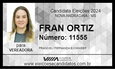 Candidato FRAN ORTIZ 2024 - NOVA ANDRADINA - Eleições