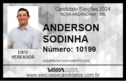 Candidato ANDERSON SODINHA 2024 - NOVA ANDRADINA - Eleições