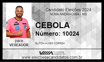 Candidato CEBOLA 2024 - NOVA ANDRADINA - Eleições