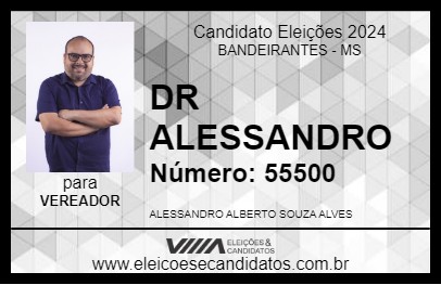 Candidato DR ALESSANDRO 2024 - BANDEIRANTES - Eleições