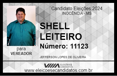 Candidato SHELL LEITEIRO 2024 - INOCÊNCIA - Eleições