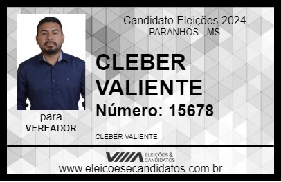 Candidato CLEBER VALIENTE 2024 - PARANHOS - Eleições