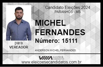 Candidato MICHEL FERNANDES 2024 - PARANHOS - Eleições