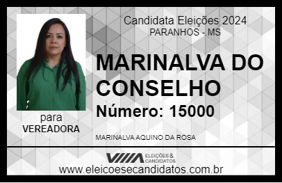 Candidato MARINALVA DO CONSELHO 2024 - PARANHOS - Eleições