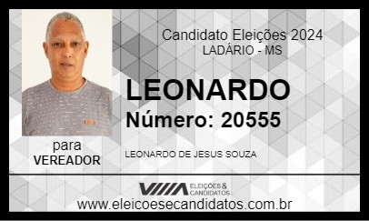 Candidato LEONARDO 2024 - LADÁRIO - Eleições